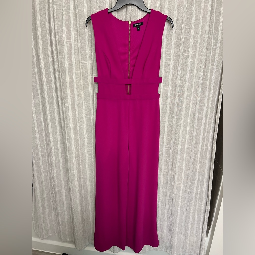 Express Magenta Jumpsuit size small